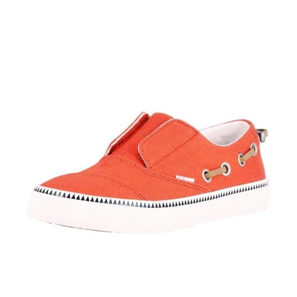 TOMS Red Canvas Pasadena Slip-On Sneaker - Picture 1 of 13